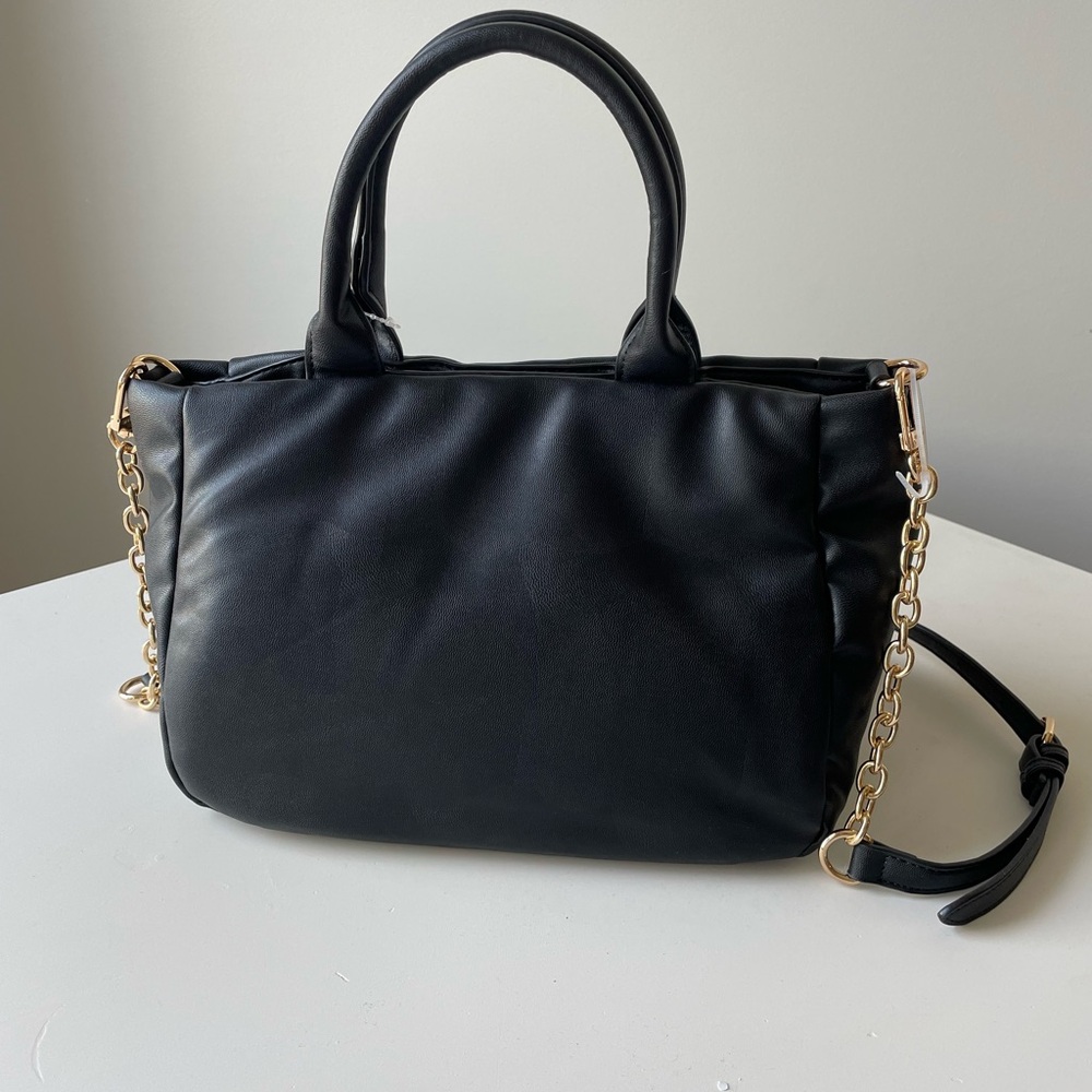NWT ANNE KLEIN Black Cairo Satchel Style Handbag with Crossbody - Picture 5 of 9